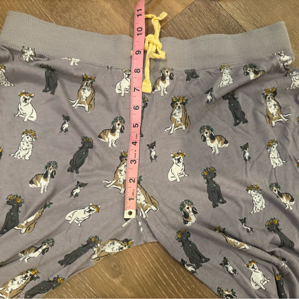 PJ Salvage Joggers Bottoms Gray with Dog Print - Picture 4 of 9